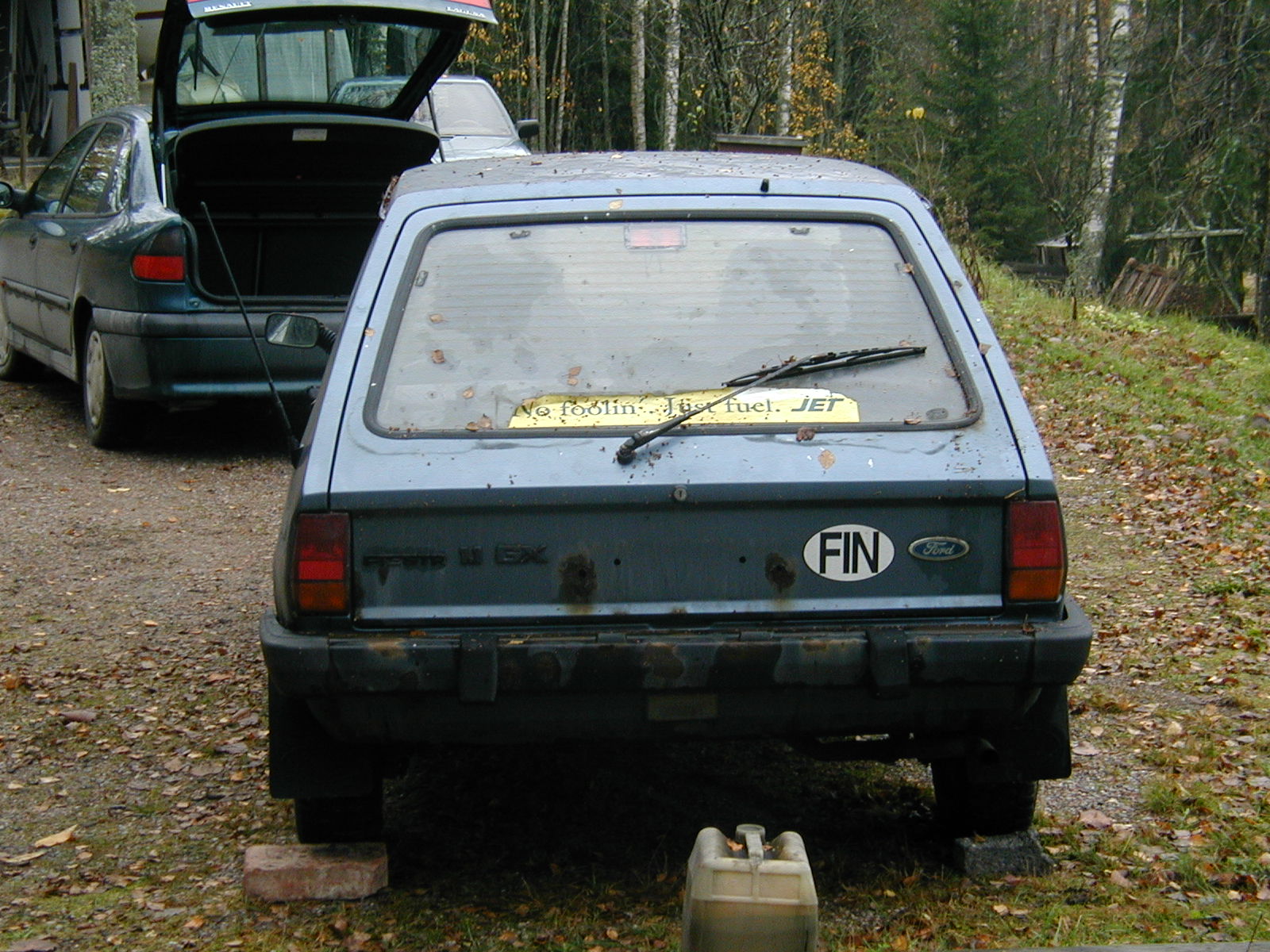 Picture of a poor little Fiesta before taking it to dump