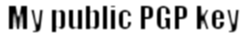 My public PGP key